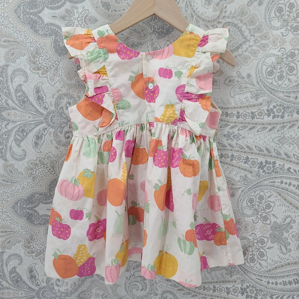 Eleanor Rose Pumpkin Patch ruffle strap girls Sz 6-7 kidcore preppy country club - Picture 2 of 7